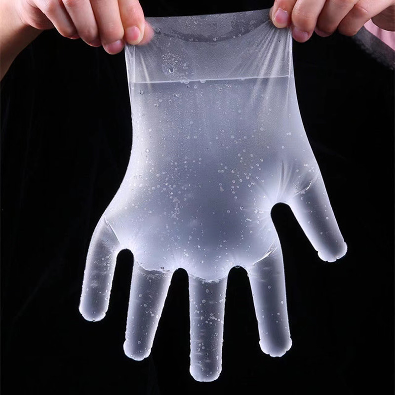 Olie- en waterbestendige gebroken witte CPE-handschoenen Olie- en waterbestendige gebroken witte CPE-handschoenen