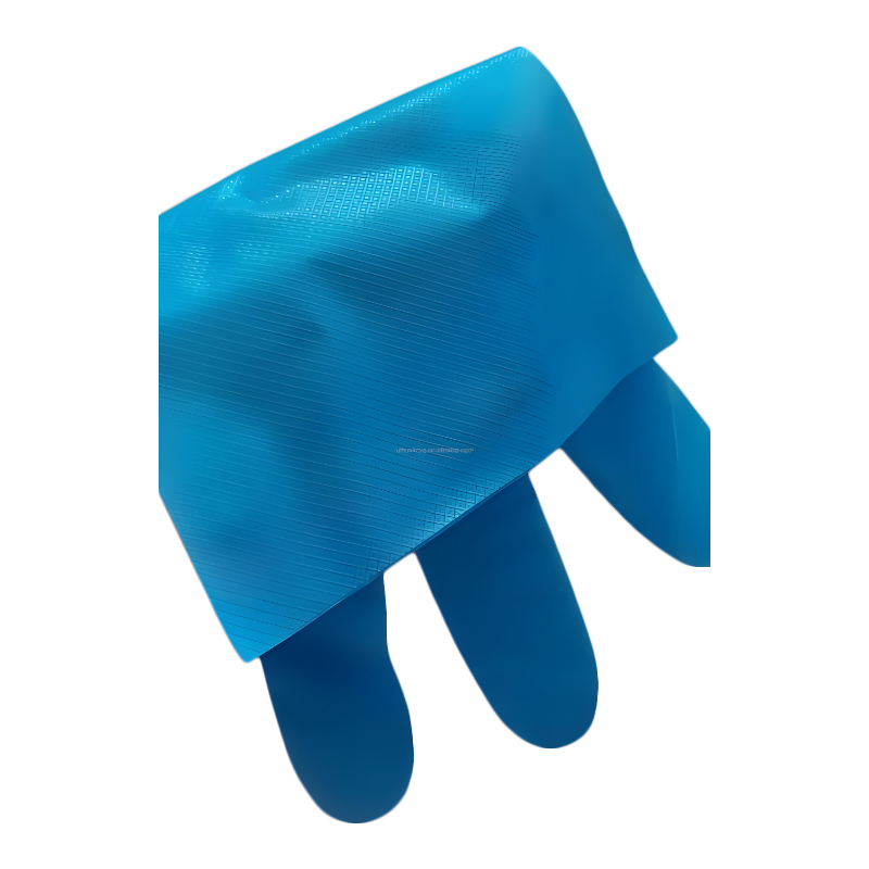 Chemische bestendigheid Blauwe TPE-handschoenen (ruitpatroon) Chemische bestendigheid Blauwe TPE-handschoenen (ruitpatroon)
