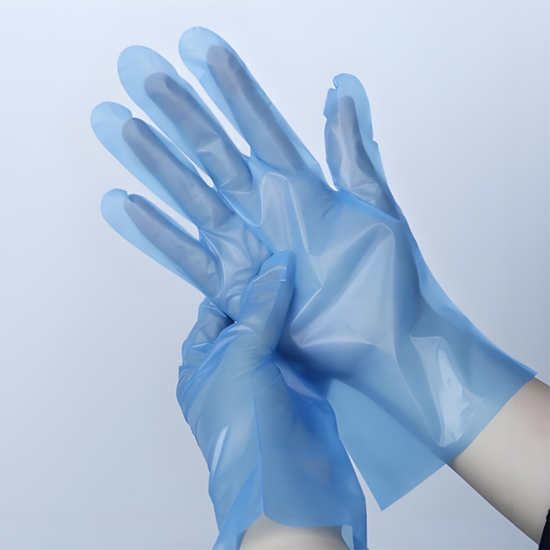 Chemische bestendigheid Blauwe TPE-handschoenen (matte textuur) Chemische bestendigheid Blauwe TPE-handschoenen (matte textuur)