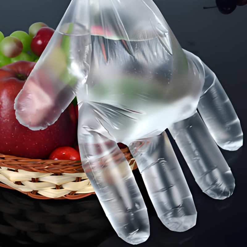 Waterdichte en oliebestendige gebroken witte HDPE-handschoenen