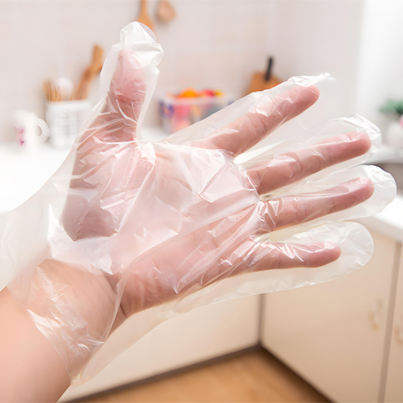 Waterdichte en oliebestendige gebroken witte HDPE-handschoenen