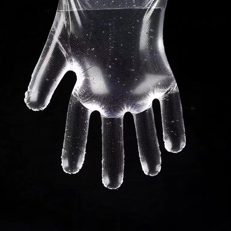 Waterdichte en oliebestendige gebroken witte LDPE-handschoenen