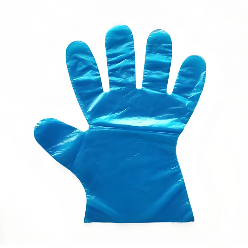 Antibacterieel, zuur- en alkalibestendig Blauwe LDPE-handschoenen