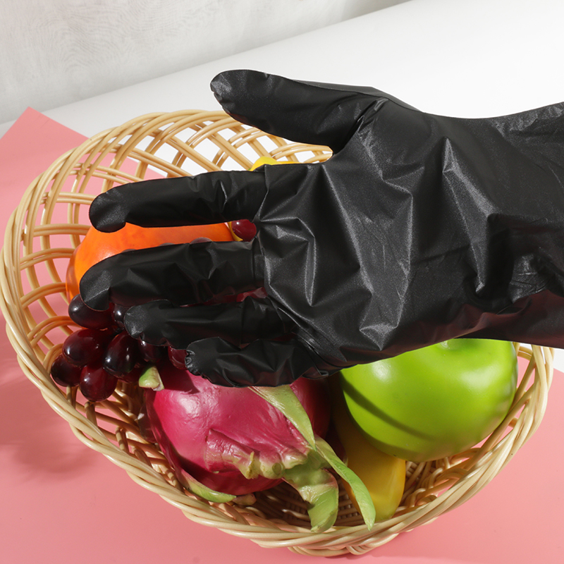 ‌‌Goede temperatuurbestendigheid Zwarte TPE-handschoenen (matte textuur)