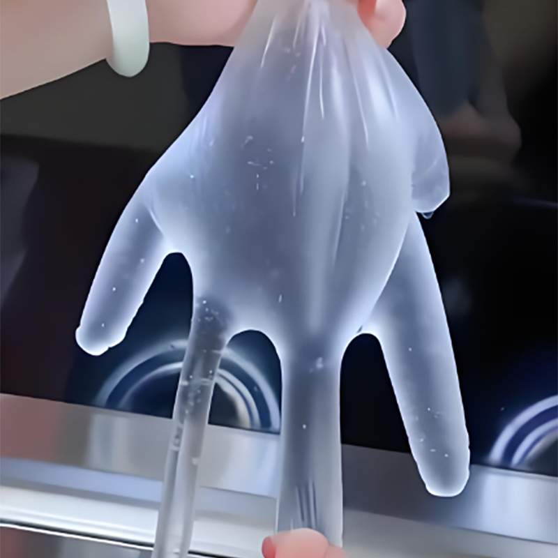 ‌‌‌Milieuvriendelijke en zachte gebroken witte TPE-handschoenen (matte textuur)